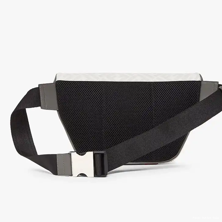 Affordable Bag In Belt Red Fendi Fabric FF Motif White 0509